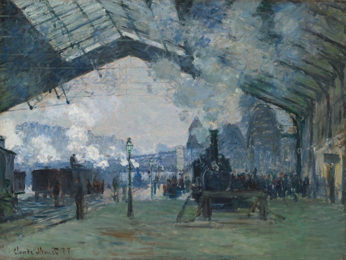 Claude Monet, Arrival of the Normandy Train, Gare Saint-Lazare (1877)